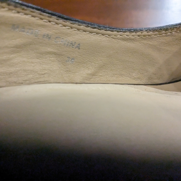 Aldo Leather & Wooden Wedge Peep Toe Heels - Picture 7 of 9